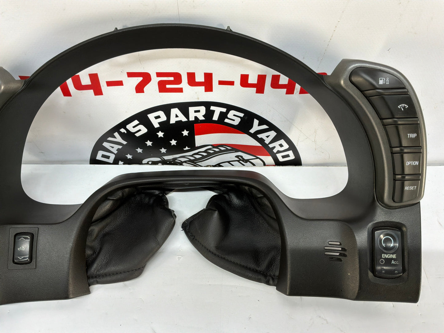 2007 Chevy C6 Corvette Convertible Dash Gauge Cluster Speedometer Bezel Panel w/ Switches OEM