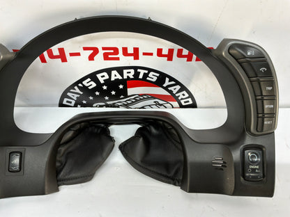 2007 Chevy C6 Corvette Convertible Dash Gauge Cluster Speedometer Bezel Panel w/ Switches OEM