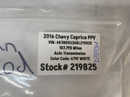 2016 Chevy Caprice PPV Radiator Cooling Fan Motor Module OEM
