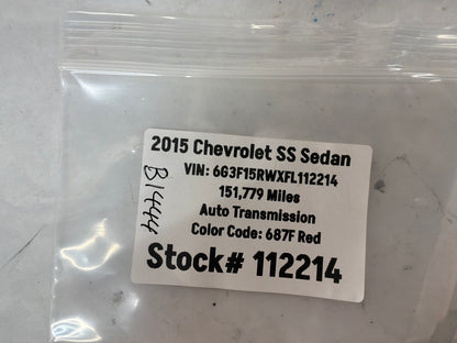 2015 Chevy SS Sedan Headlight Lamp Light Switch w/ Trim Plate OEM