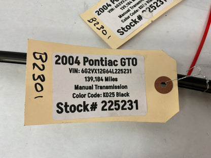 2004 Pontiac GTO RH & LH Roof Panel Joint Finish Trim Molding OEM