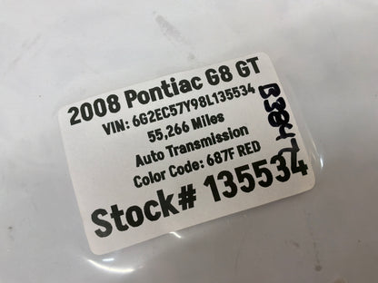 2008 Pontiac G8 GT Fuel Gas Cover Lid Door OEM
