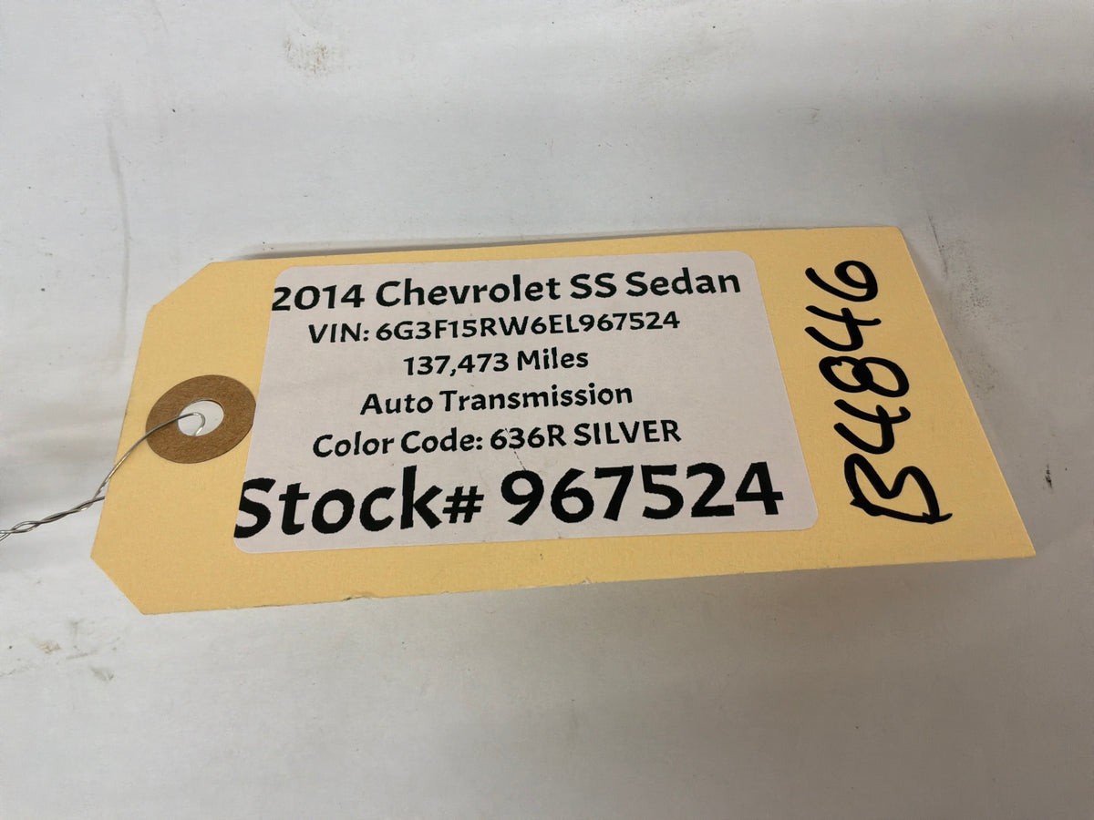 2014 Chevy SS Sedan Negative Battery Cable Ground Strap OEM