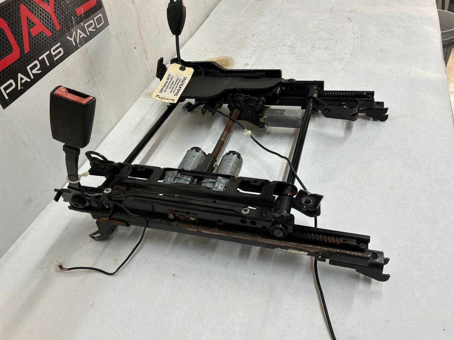 2009 Pontiac G8 GT LH Driver Front Electric Motor Seat Track Frame OEM