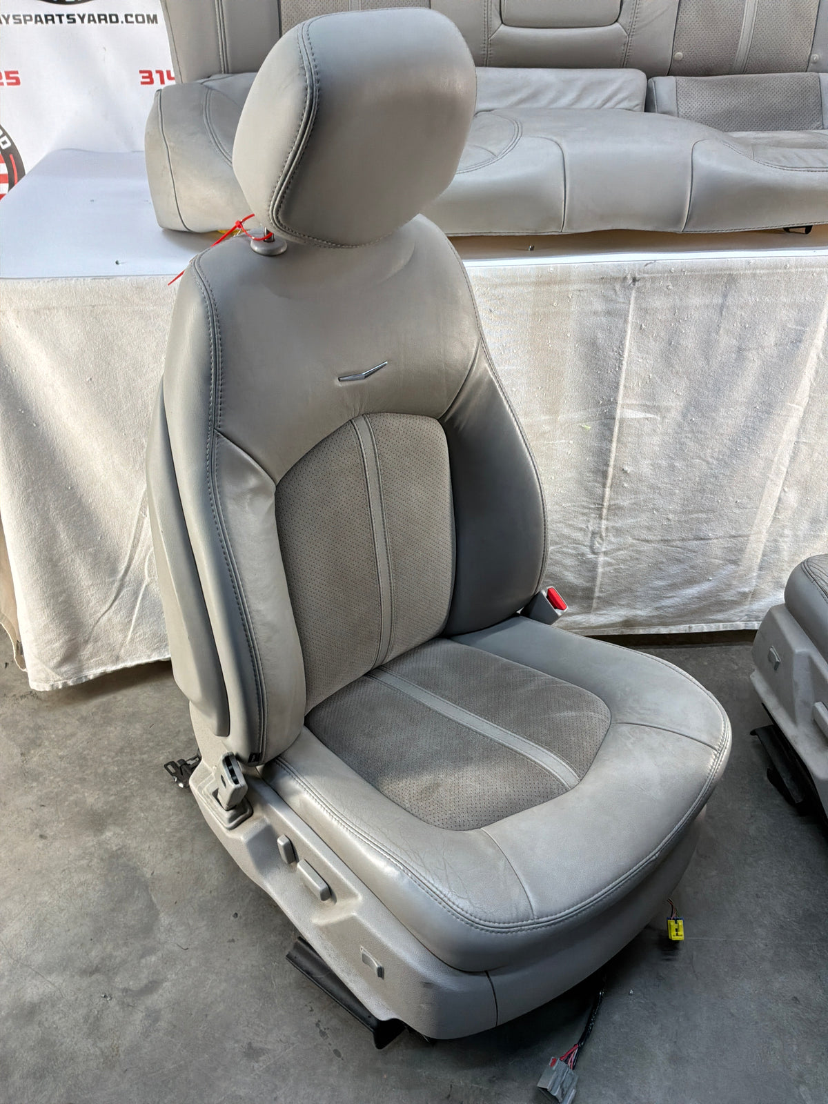 2009 Cadillac CTS-V Seats Fronts and Rears Leather and Suede OEM Titanium
