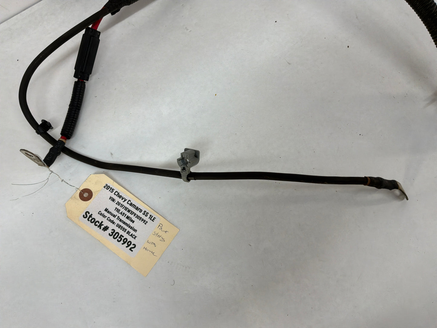 2015 Chevy Camaro SS 1LE Electric Power Steering Positive Negative Battery Wire Harness OEM