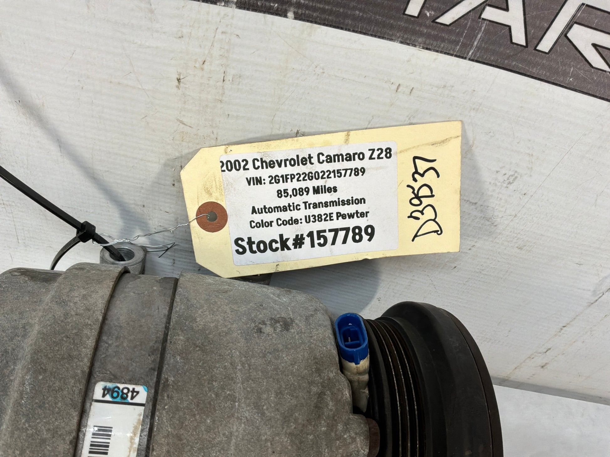 2002 Chevy Camaro Z28 AC A/C Air Conditioner Compressor w/ Hardware OEM - Day's Parts Yard