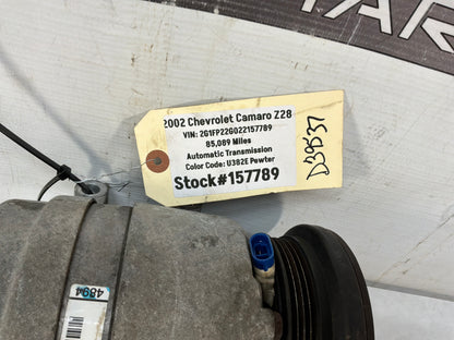 2002 Chevy Camaro Z28 AC A/C Air Conditioner Compressor w/ Hardware OEM - Day's Parts Yard