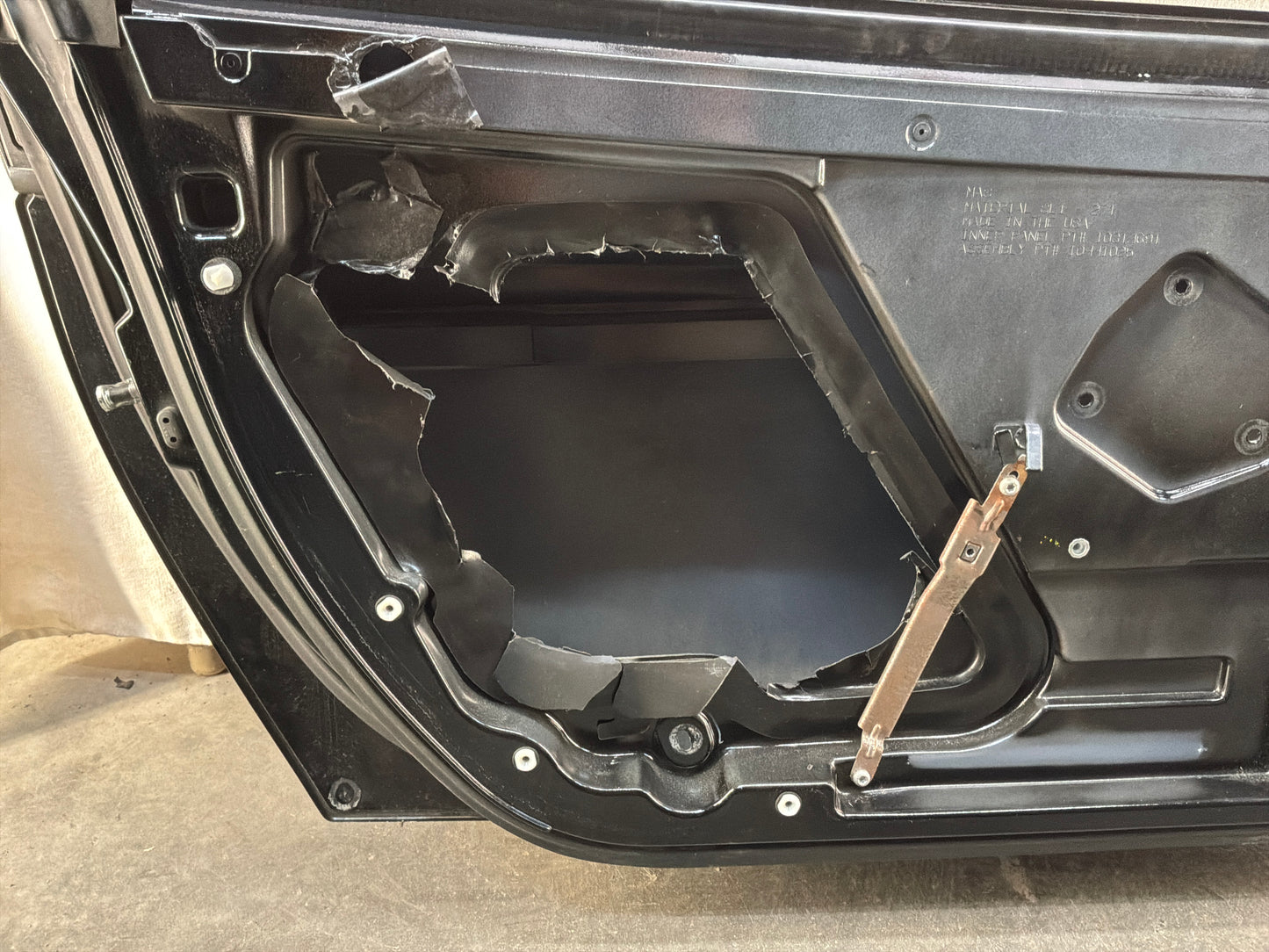 2007 Chevy C6 Corvette Convertible LH Driver Exterior Front Door Black OEM
