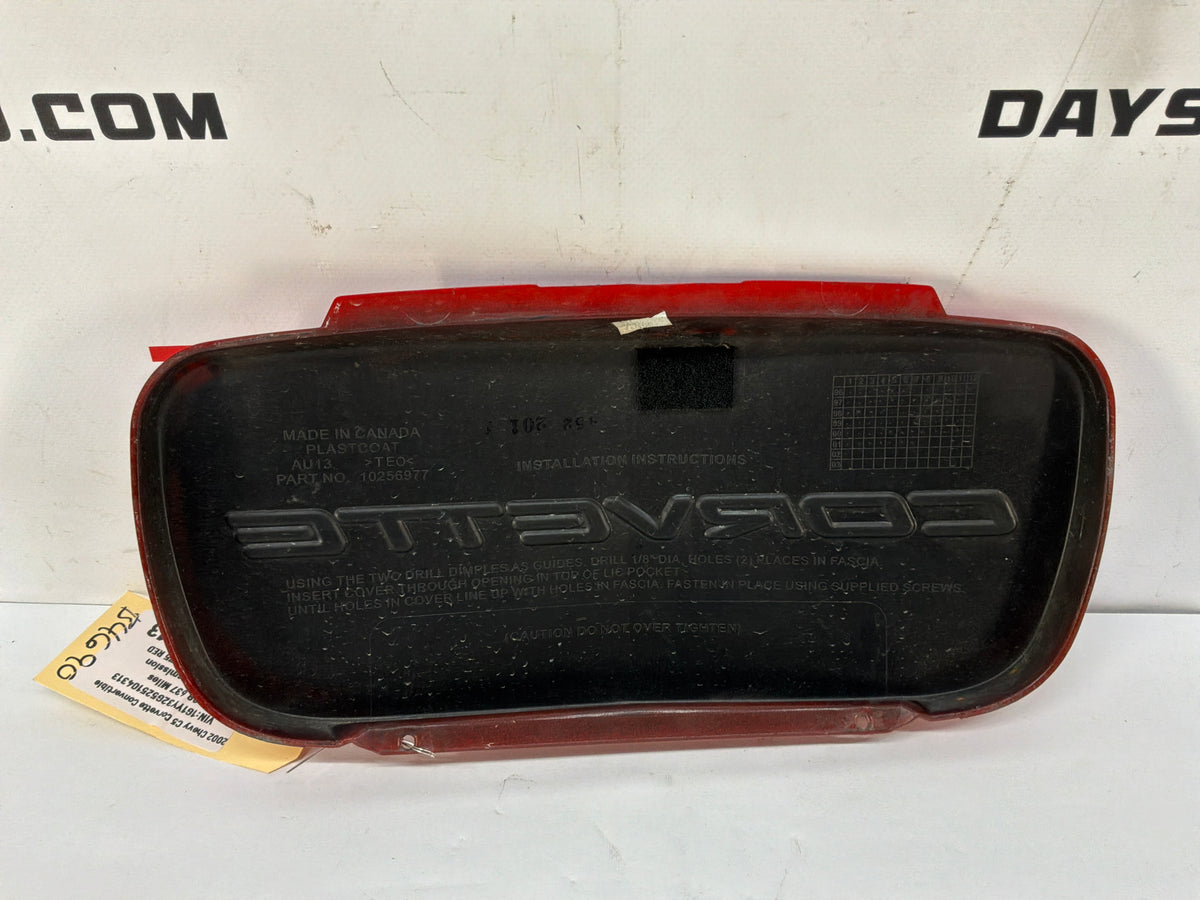 2002 Chevy C5 Corvette Convertible Front License Plate Cover OEM Red