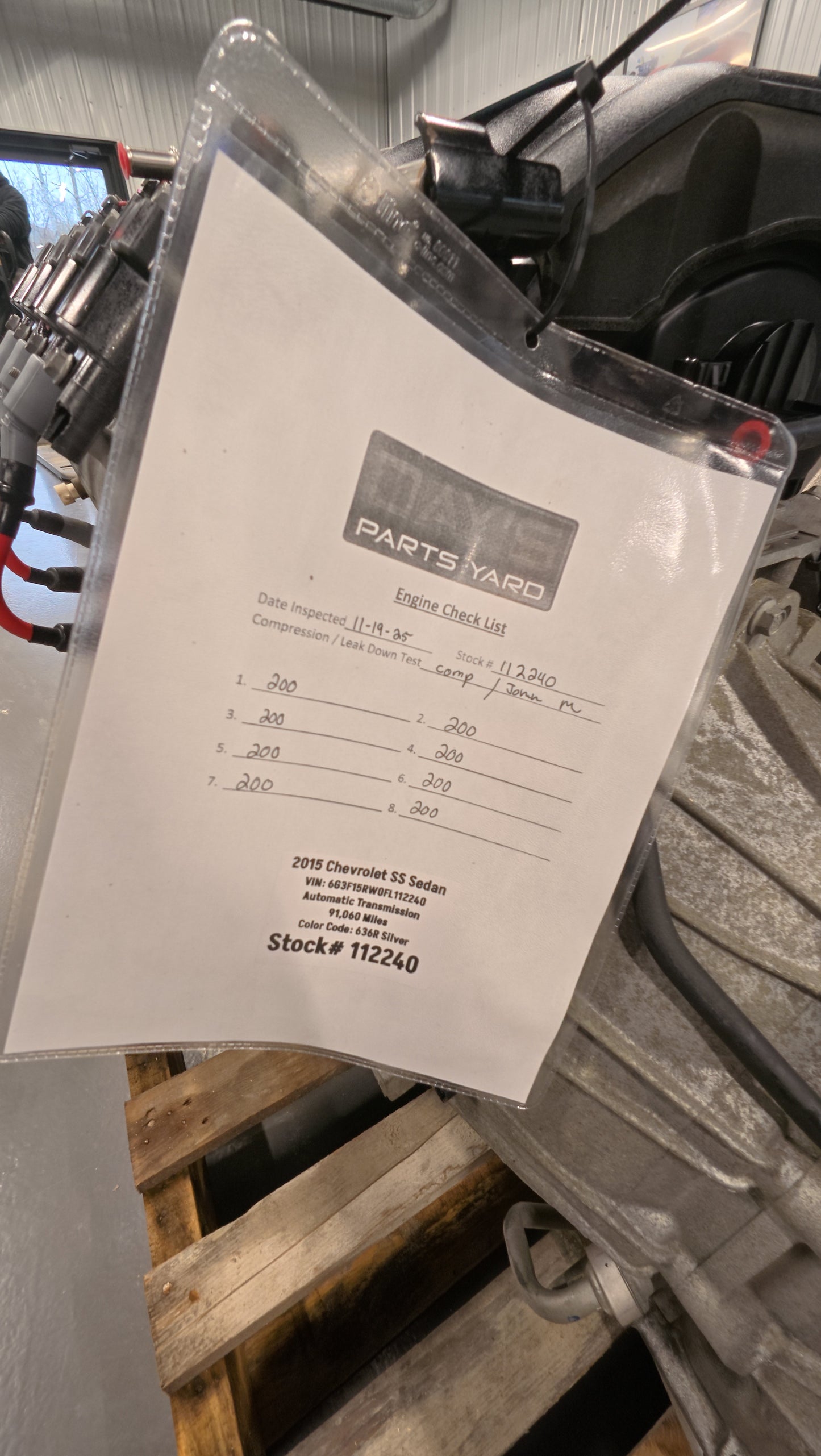 6.2L LS3 Engine 6L80 Automatic Transmission Drivetrain Pullout 415HP