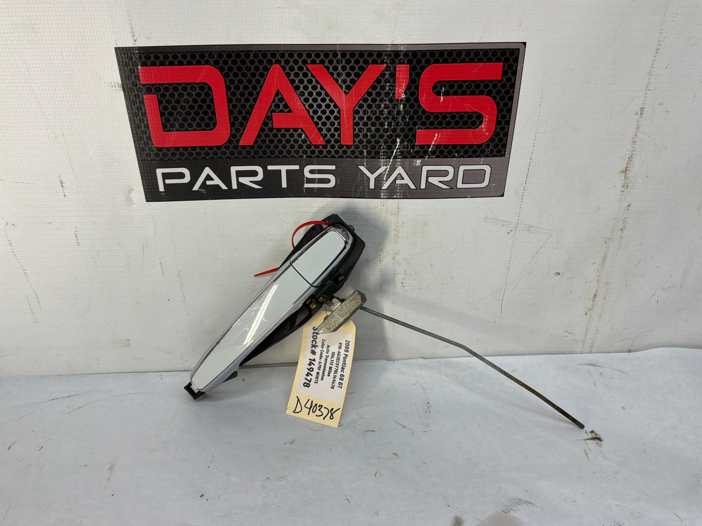 2008 Pontiac G8 GT Front RH Passenger Exterior Door Handle OEM