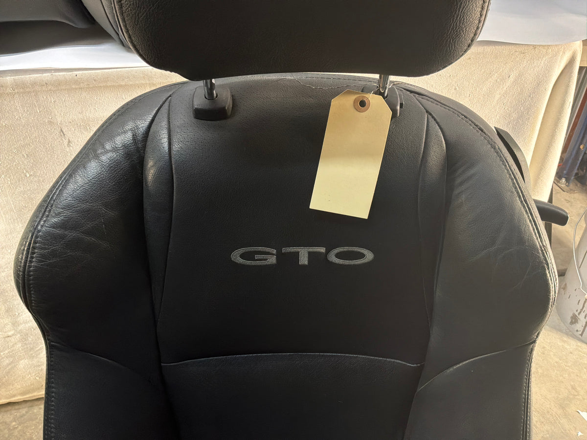 2006 Pontiac GTO Black Leather Front and Rear Seats Set OEM