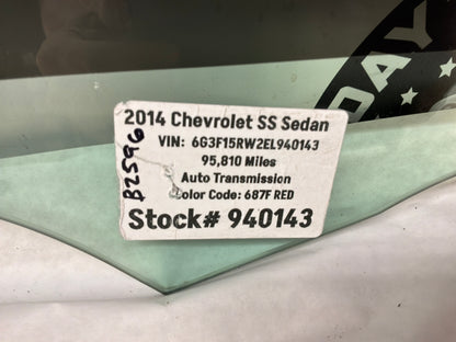 2014 Chevy SS Sedan LH Driver Front Door Window Glass OEM