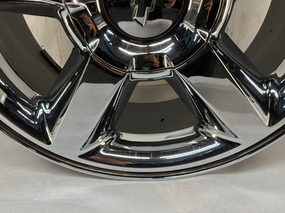 2012 Chevy Avalanche Wheel 20X8.5 Covered Lug Nuts Tapered 5 Spoke Chrome OEM