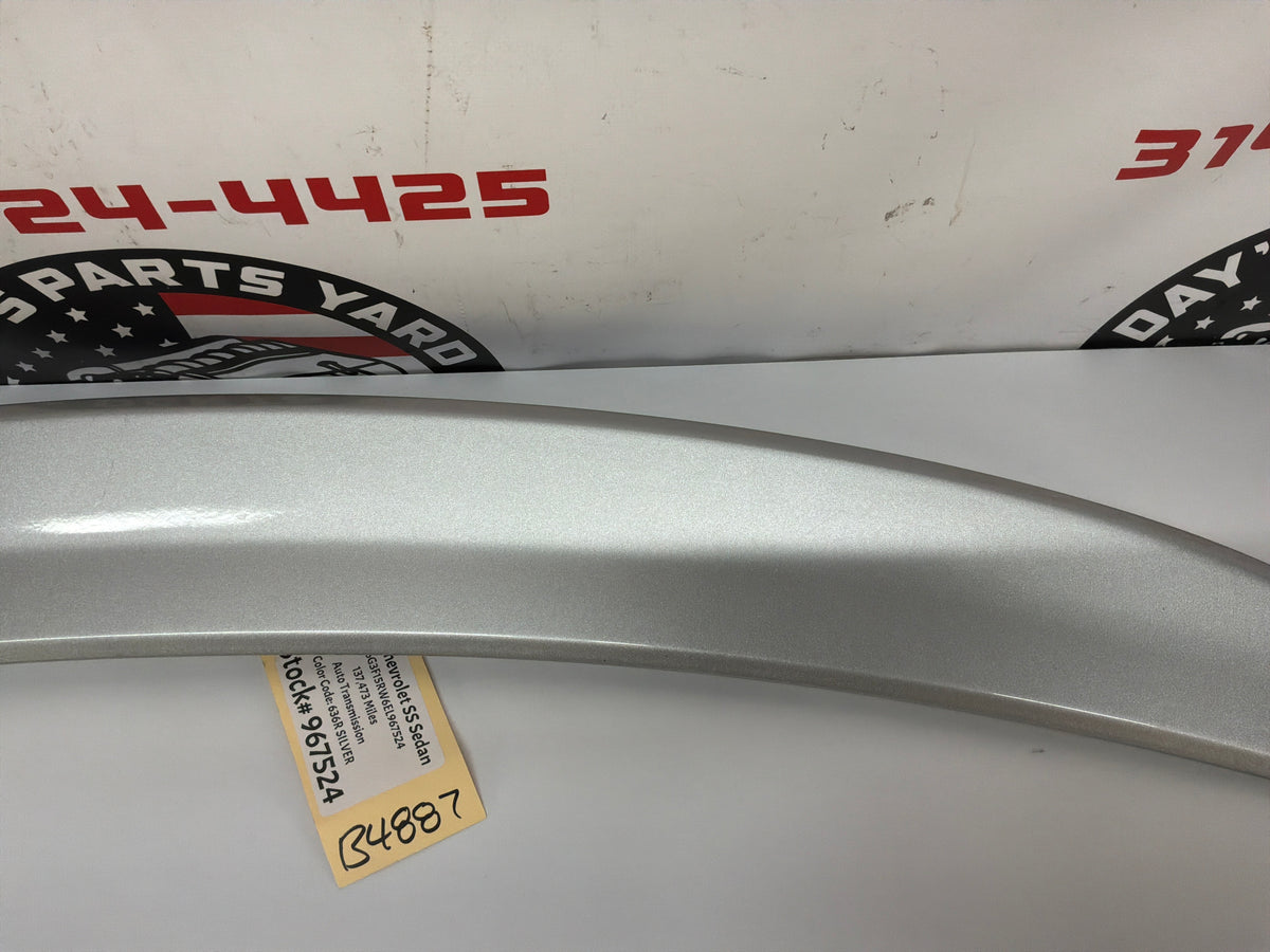 2014 Chevy SS Sedan Trunk Deck Lid Spoiler Wing Silver OEM