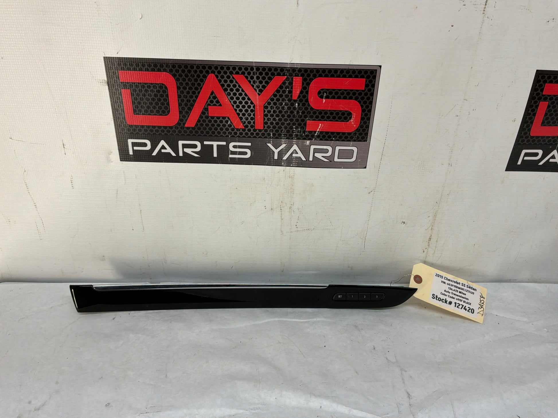 Control panel - Day's Parts Yard