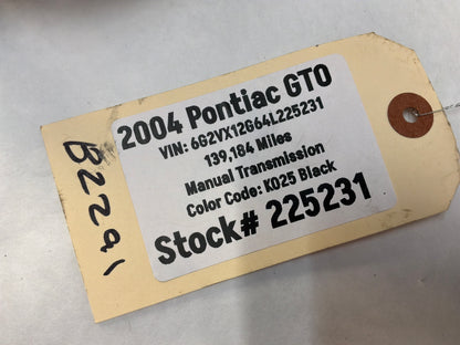 2004 Pontiac GTO RH & LH Exterior Door Handle Black OEM