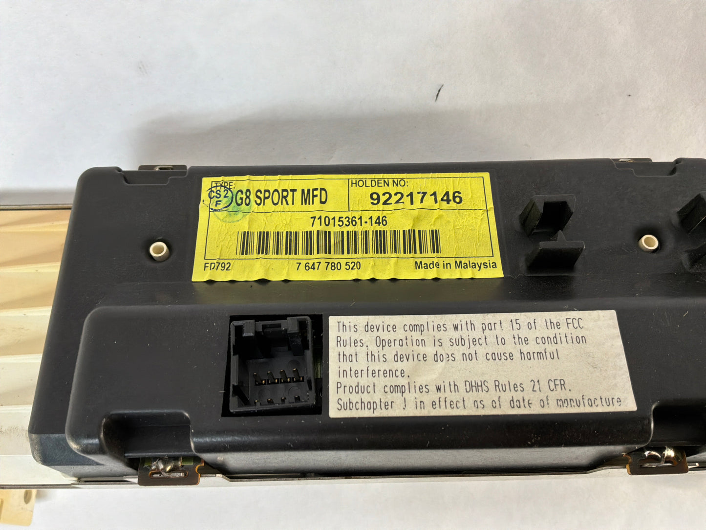 2008 Pontiac G8 Base Atari Dash Gauges Display Unit OEM