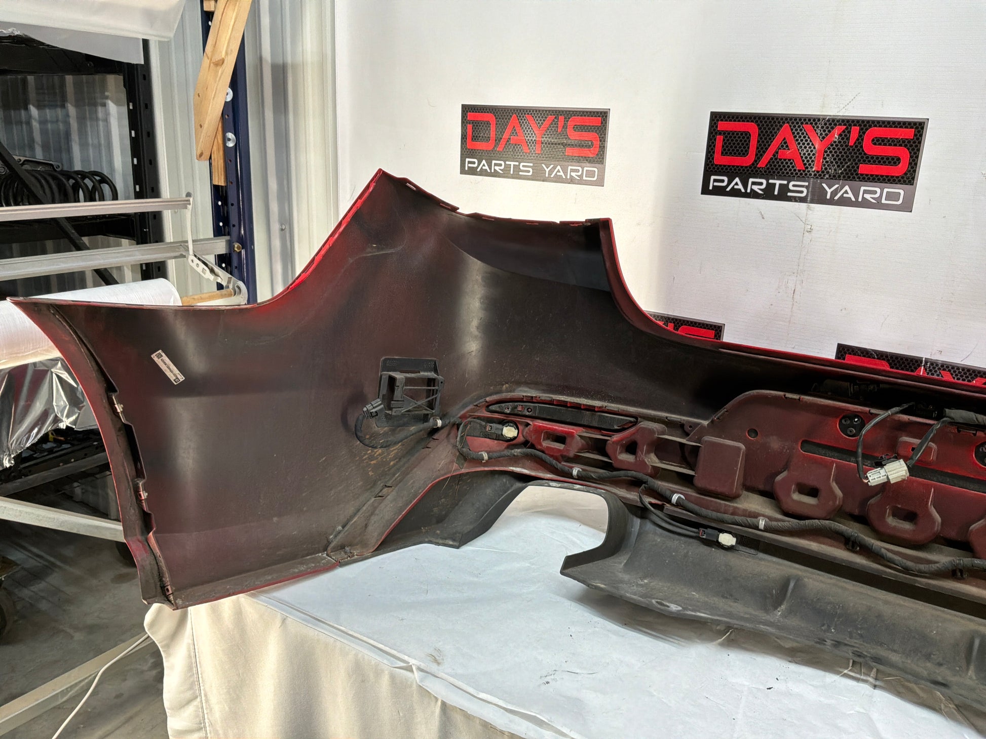 2014 Chevy SS Sedan Complete Rear Bumper Cover Panel Red OEM - Day's Parts Yard