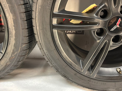 Chevy C6 Corvette Wheels and Tires 17x8.5 18x9.5 OEM