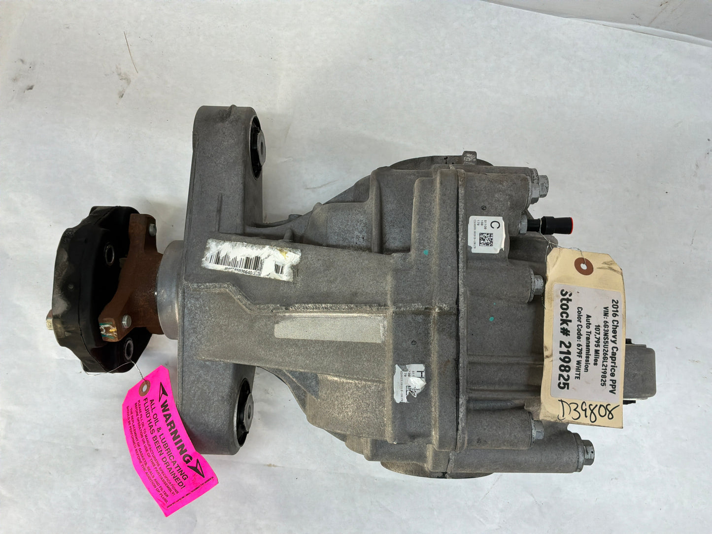 2016 Chevy Caprice PPV Rear End Rearend Carrier Differential 2.92 LSD OEM