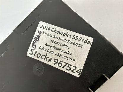 2014 Chevy SS Sedan BCM Body Control Module OEM
