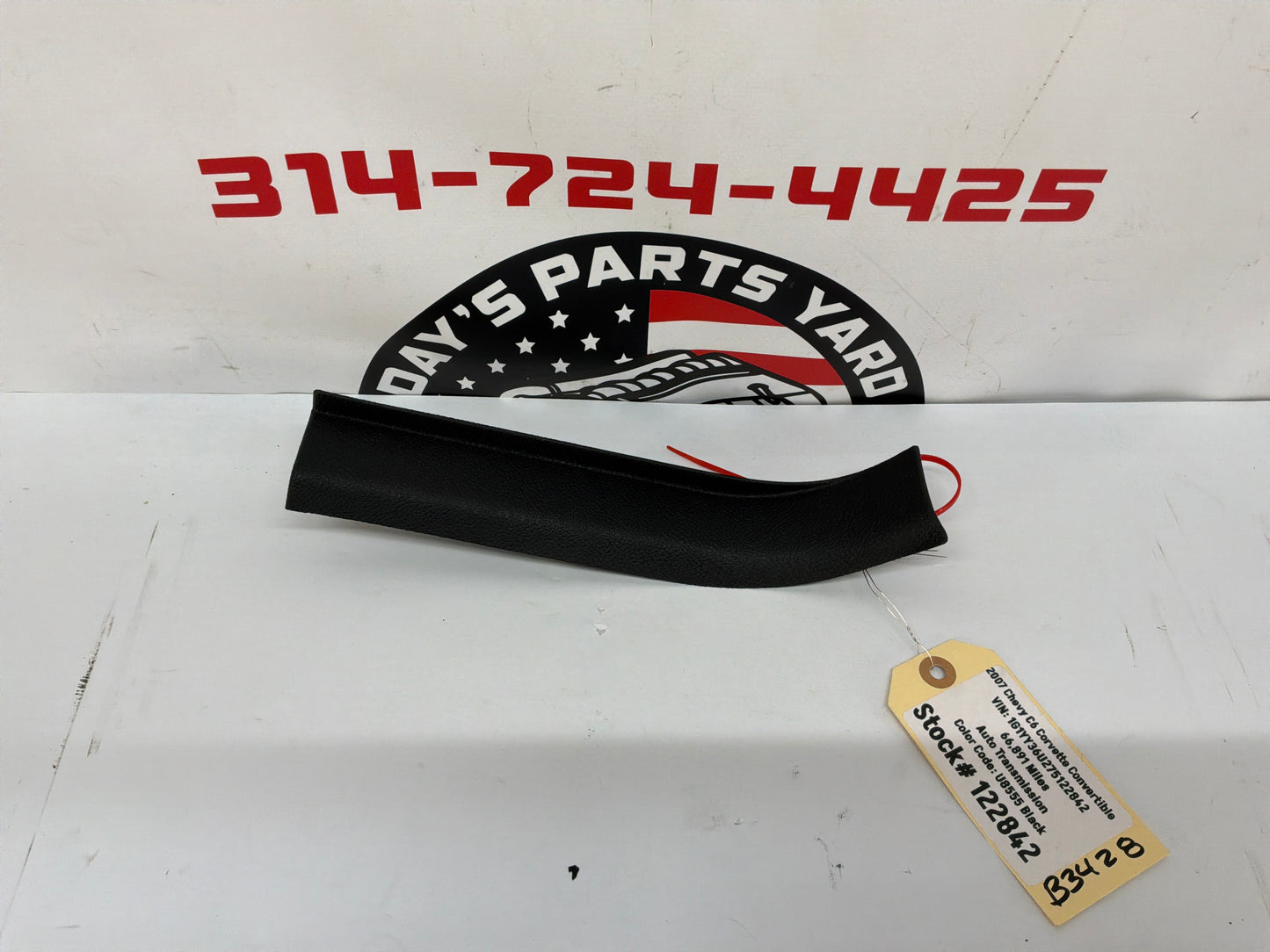 2007 Chevy C6 Corvette Convertible RH Passenger Front Lower B Pillar Trim
