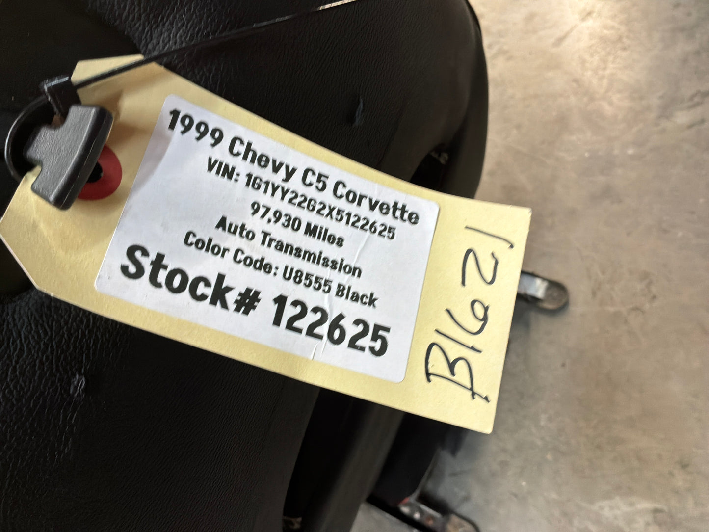 1999 Chevrolet C5 Corvette Seats Black Leather OEM
