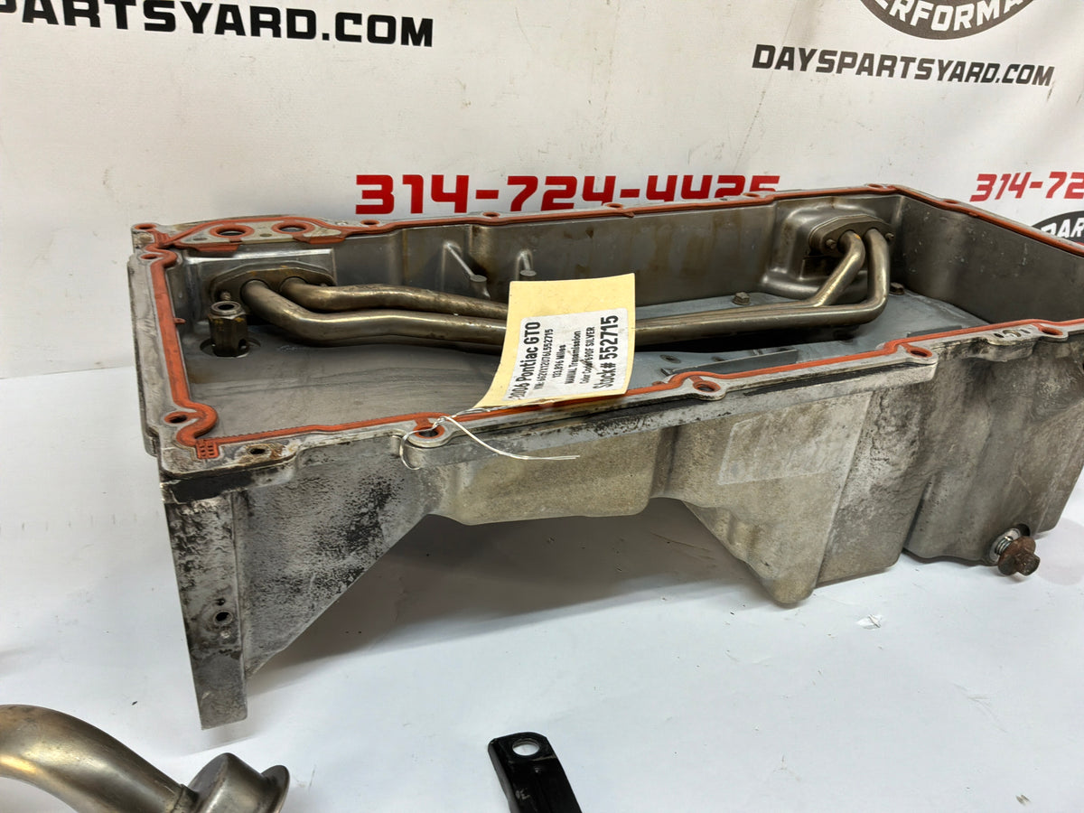 2006 Pontiac GTO Complete Oil Pan Assembly Pick Up Tube Windage Tray Dip Stick OEM