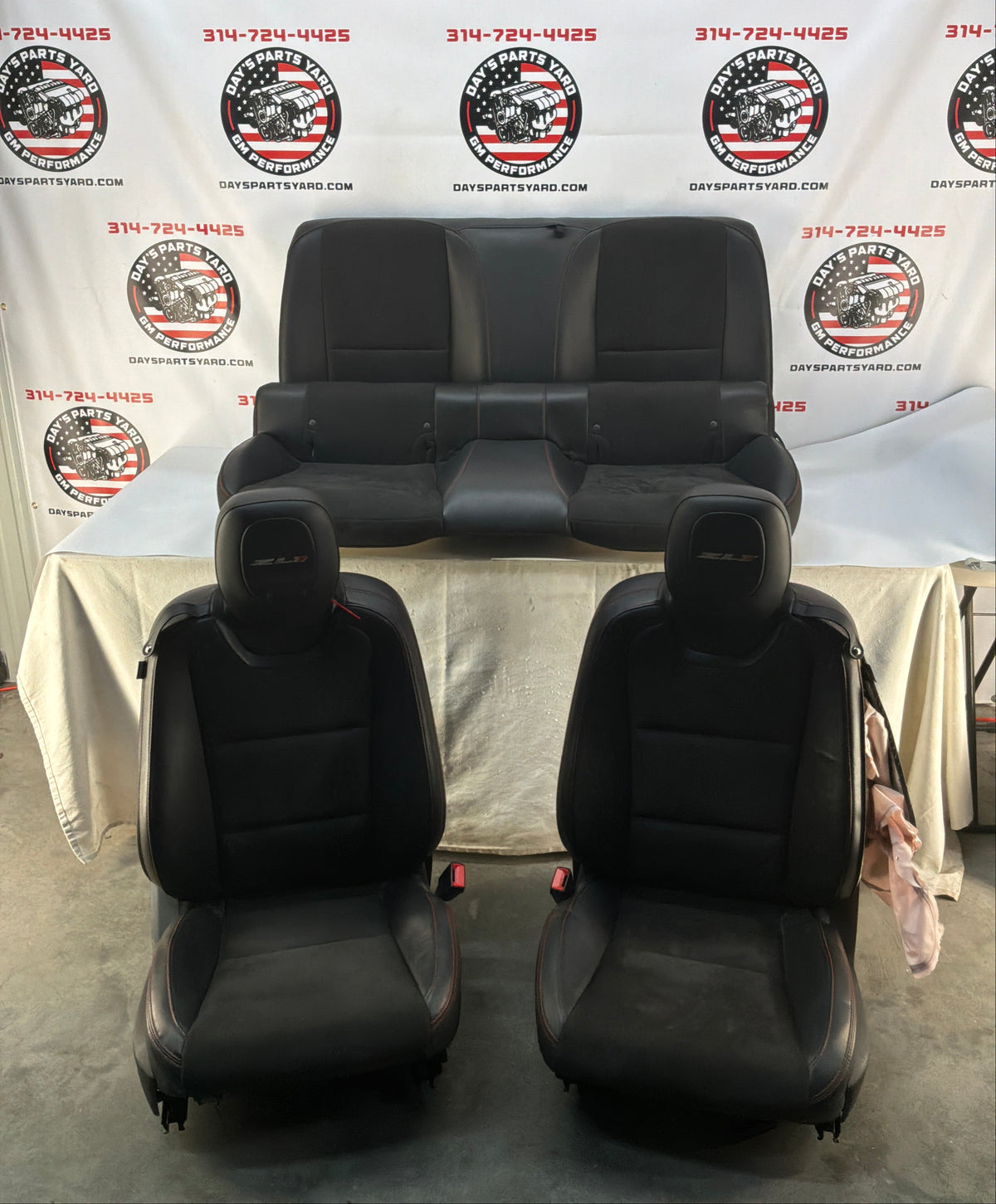 2013 Chevy Camaro ZL1 Seats Fronts & Rears Recaro Leather and Suede OEM