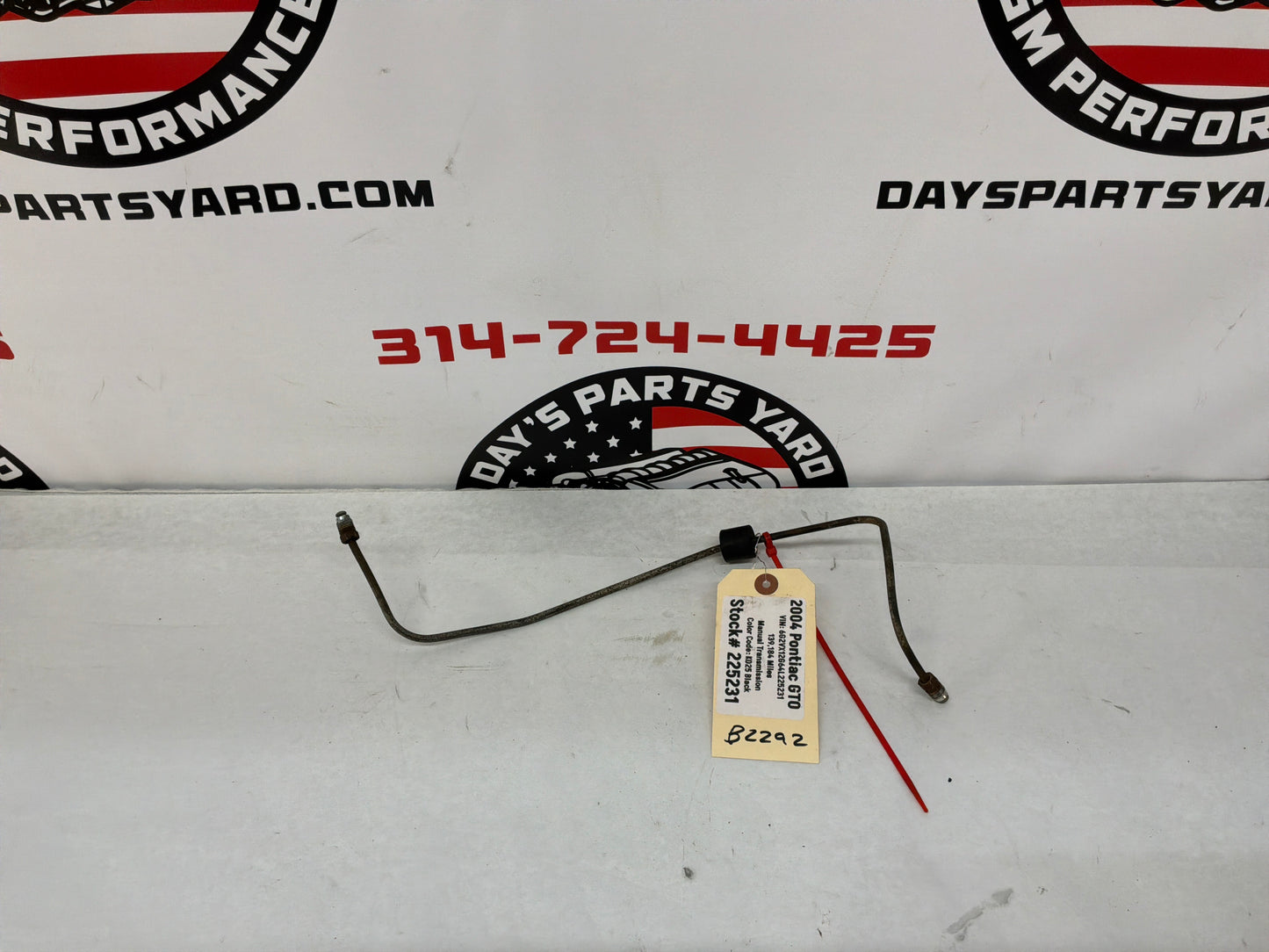 2004 Pontiac GTO RH Passenger Rear Suspension Control Arm Hard Brake Line Tube Hose OEM