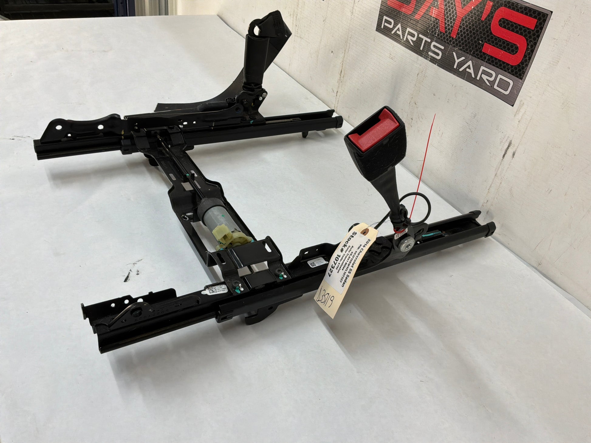 2015 Chevy SS Sedan LH Driver Front Seat Lower Track OEM - Day's Parts Yard