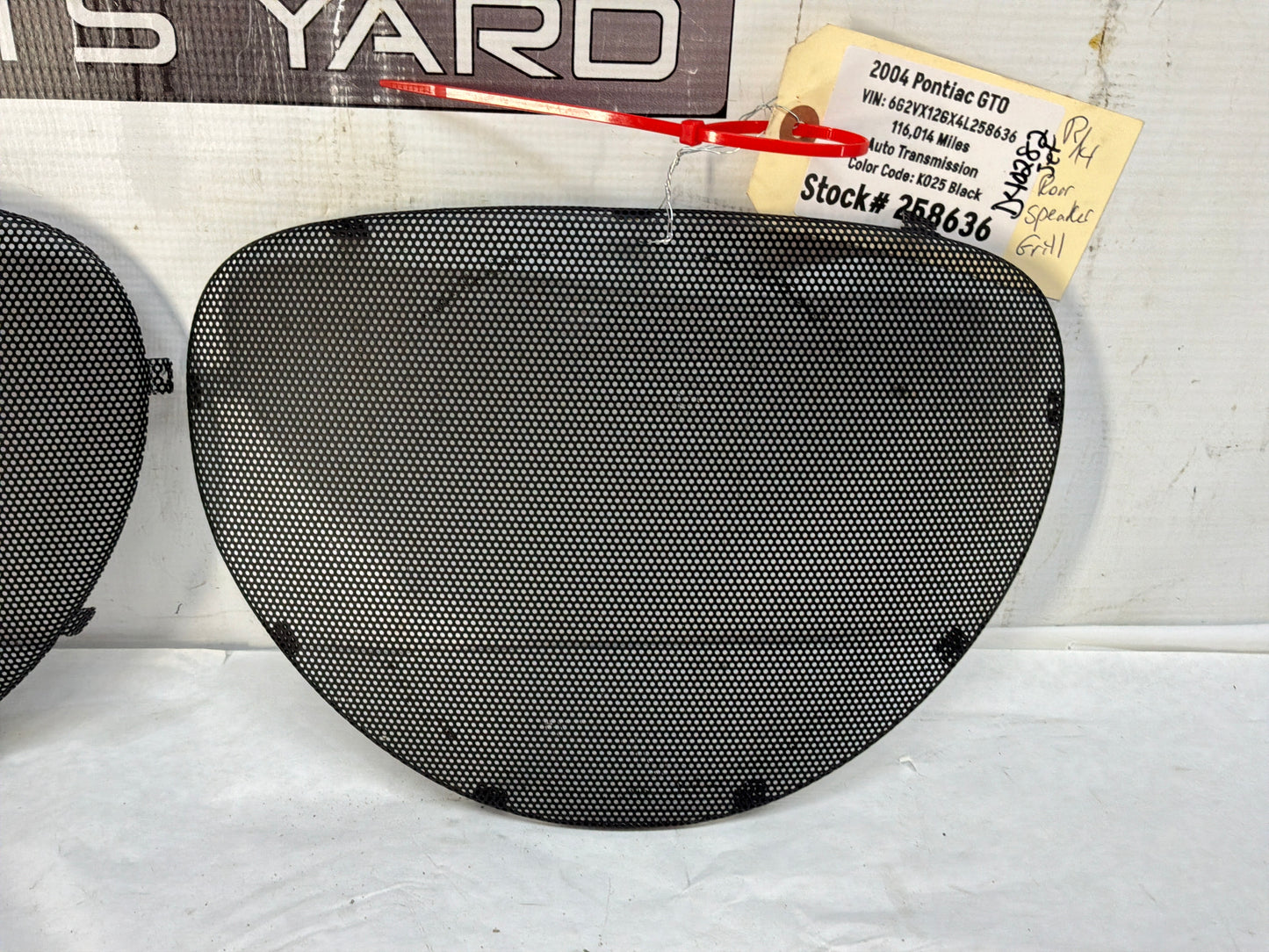 2004 Pontiac GTO Rear Speaker Deck Panel Tray Cover Grilles OEM