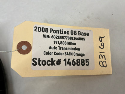 2008 Pontiac G8 Base Steering Wheel Airbag Air Bag OEM