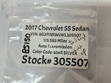 2017 Chevy SS Sedan Taillight Tail Light Line Up Pins OEM