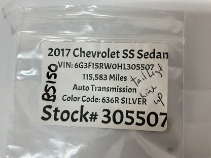 2017 Chevy SS Sedan Taillight Tail Light Line Up Pins OEM