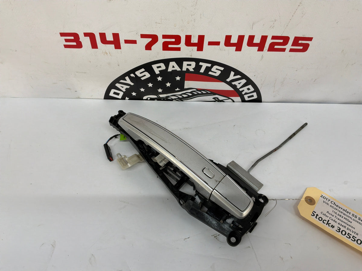 2017 Chevy SS Sedan LH Driver Rear Exterior Door Handle Silver OEM