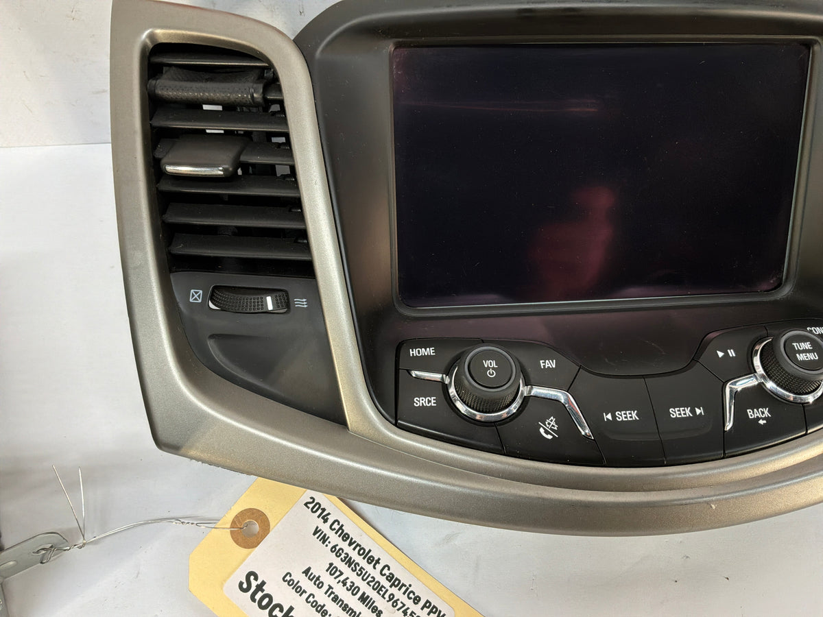 2014 Chevy Caprice PPV Navigation Display Radio CD Player Face Plate Screen Receiver OEM