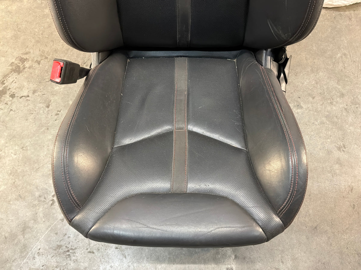 2017 Chevy SS Sedan Front LH Driver Seat Black Leather Alcantara Suede OEM