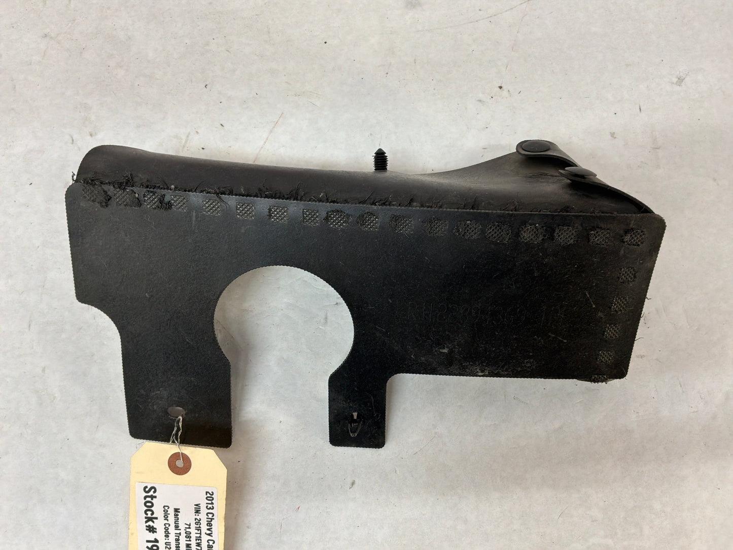 2013 Chevy Camaro 1LE LH Driver Alternator Splash Shield OEM