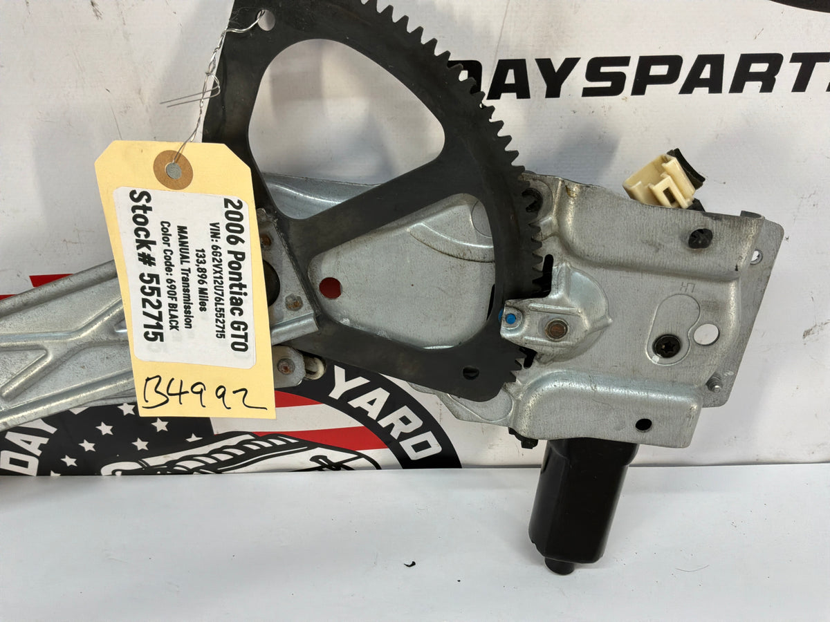 2006 Pontiac GTO LH Driver Front Window Regulator Motor OEM