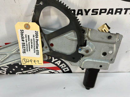 2006 Pontiac GTO LH Driver Front Window Regulator Motor OEM
