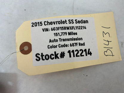 2015 Chevy SS Sedan Over Head Console Dome Light Frame Bracket Bezel OEM