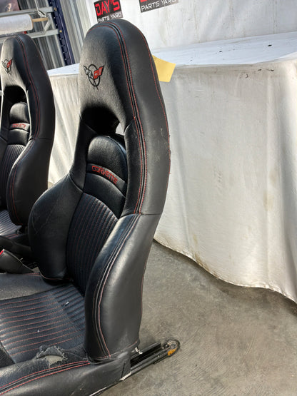 1999 Chevrolet C5 Corvette Seats Black Leather OEM