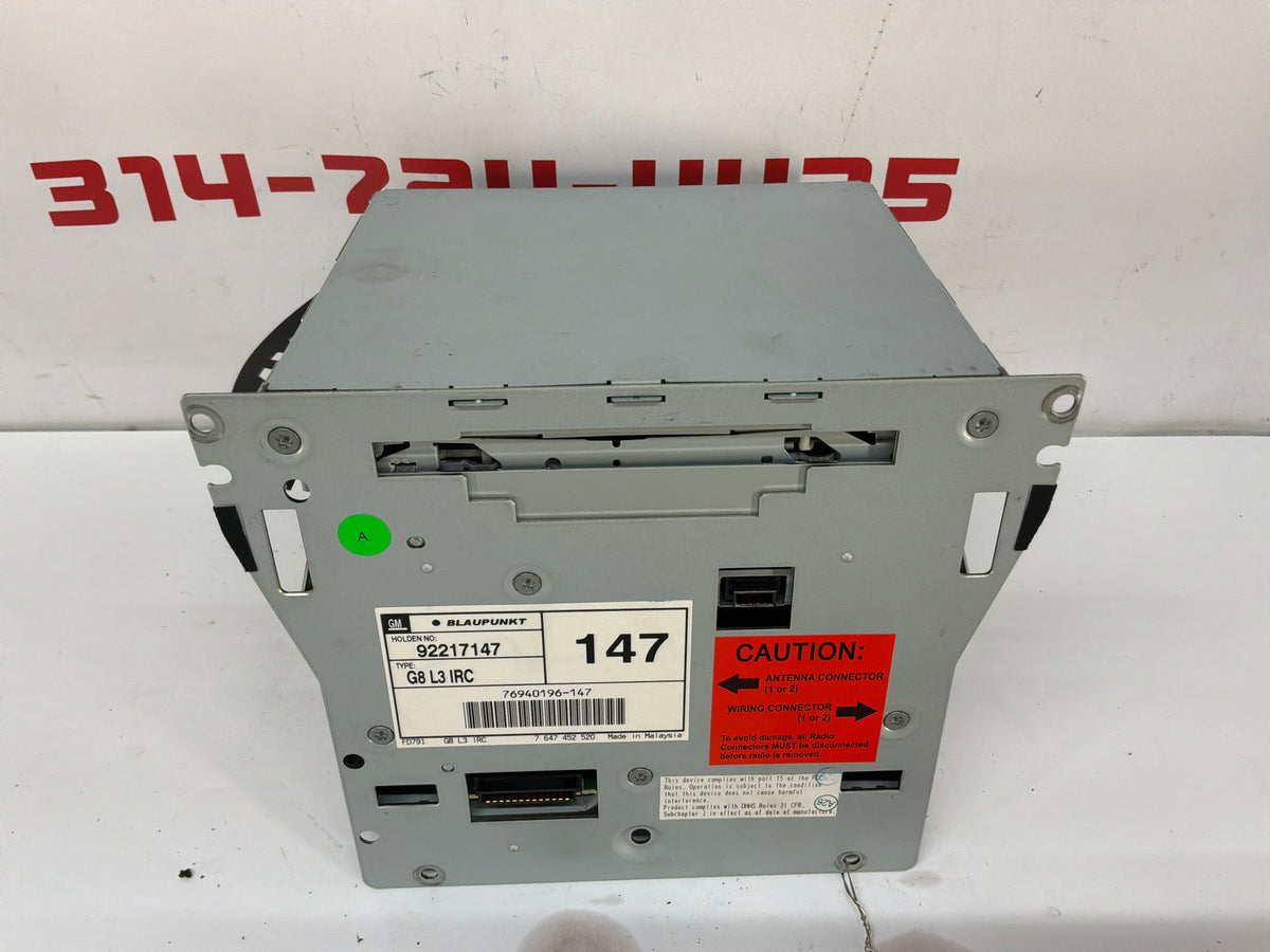 2008 Pontiac G8 GT C/D Radio Receiver Stereo Blaupunkdt Head Unit OEM