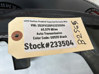 1999 Pontiac Firebird Trans Am Formula WS6 Rear Bumper Black OEM