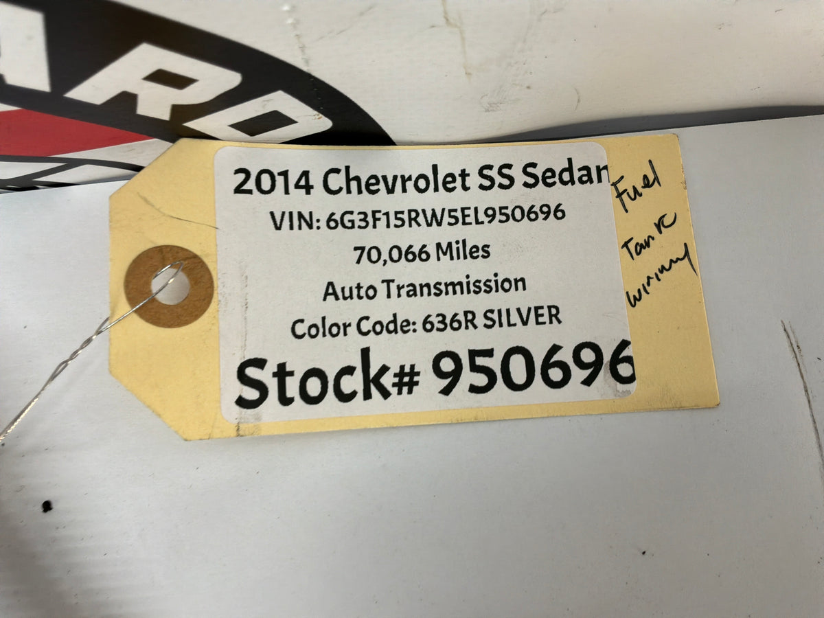 2014 Chevy SS Sedan Fuel Gas Tank Pump Wire Wiring Harness OEM