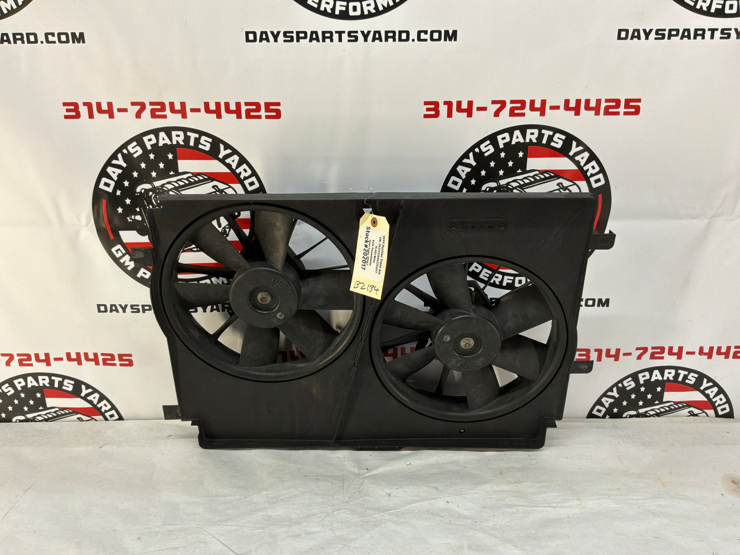 1999 Pontiac Trans Am WS6 Dual Radiator Electric Cooling Fans Assembly OEM