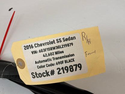 2015 Chevy SS Sedan RH Passenger Front Door Weather Strip Rubber Seal OEM
